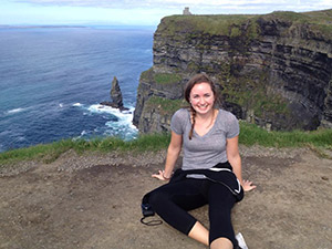 Bridget at the cliffs of Moher