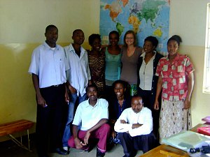 Lisa with her students