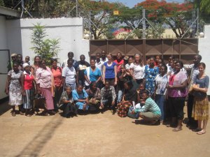 Group photo of students, volunteers and staff