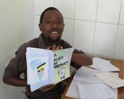 The students created dual language books
