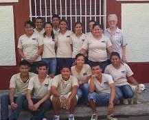 Pauline with university students sponsored by La Esperanza Granada