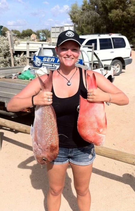 Two of Allison's catches on the Seaforce Fishing Charters!