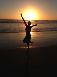 Ivana stretching in the sun through Universidad Veritas!