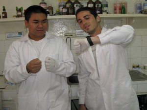 Making sure the sample was shaken for the proper time
