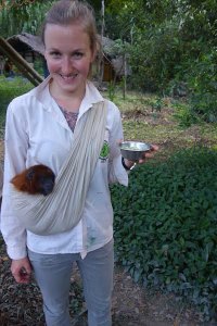 Johanna with her foster baby Toombo