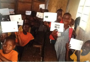 Our class proudly holding their finished books