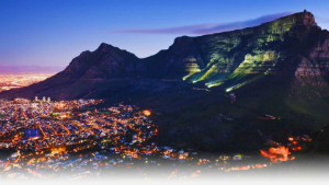 table mountain at night cape town