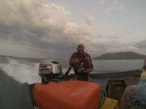 Victor giving up his evening to take volunteers night diving