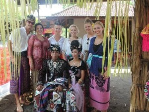 Attending a local wedding with fellow volunteers