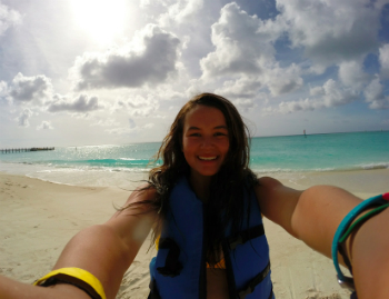 beach selfie