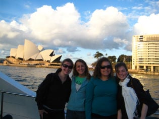 Rachael and friends by the Sydney Opera House