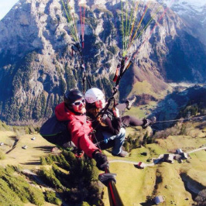 Parachuting down the valley