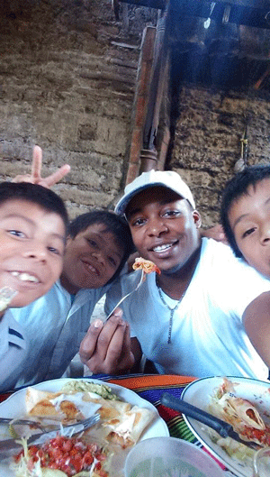 Lunch with school children