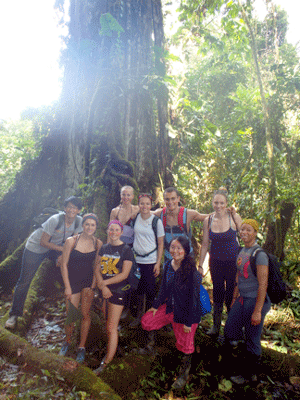 Our group after hiking for 3 hours in the jungle
