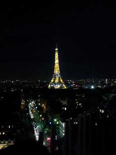 eiffel tower at night