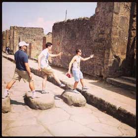 students in pompeii