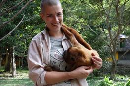  Me holding one of my howler monkeys named Canola