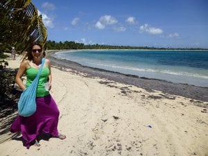 woman on a beach