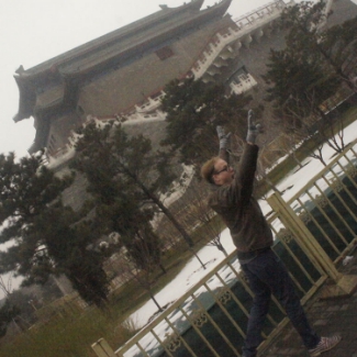 guy in snowy korea