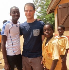 Jeremy volunteering with GLA in Ghana. 