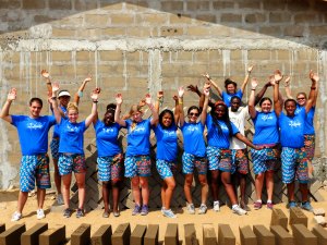 Jeremy and fellow GLA volunteers in Ghana.