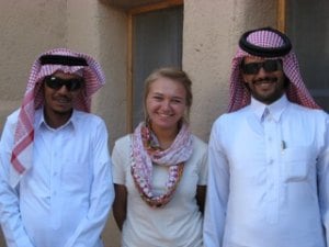 Holly and two lodge employees she taught
