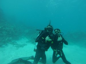 Two of the leaders for the Rustic Australia month scuba diving 