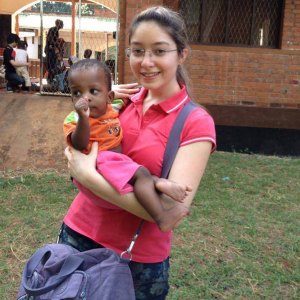 Tamara volunteering at a local orphanage during her free time. 