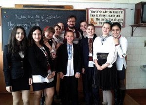 Jerome and students from the English class he helped teach.