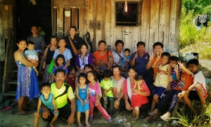 woman with community outside house