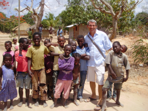 group of kids with adult in Nacala Porto Mozambique