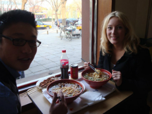 man and woman at a chinese restaurant 