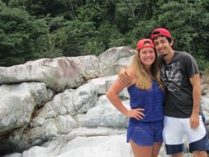 Katelyn and Rafael, her friend, tour guide and mentor from her trip.