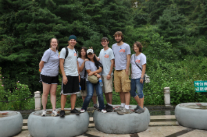 group posing at Cang Mountain Yunnan China