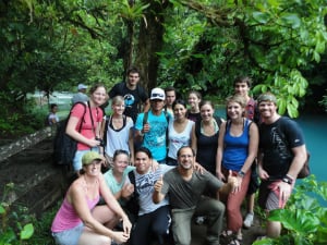 group posing in costa rica