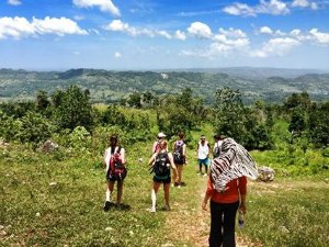 Laiba and some GLA friends on top of a mountain in the Dominican Republic.