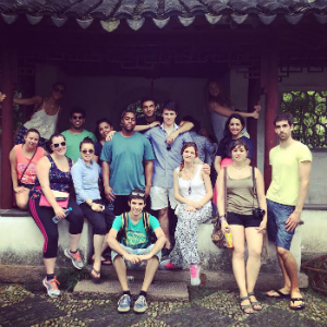 group of interns smiling