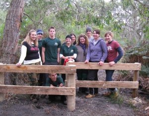 Dustin with volunteers