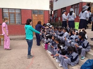 Lissette teaching the kids