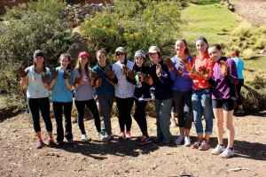 After working with mud on the first day volunteering in Luquina Chico.