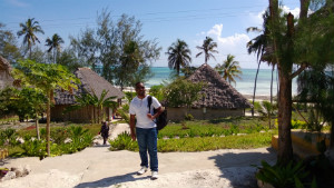 A man posing in front of the camera.