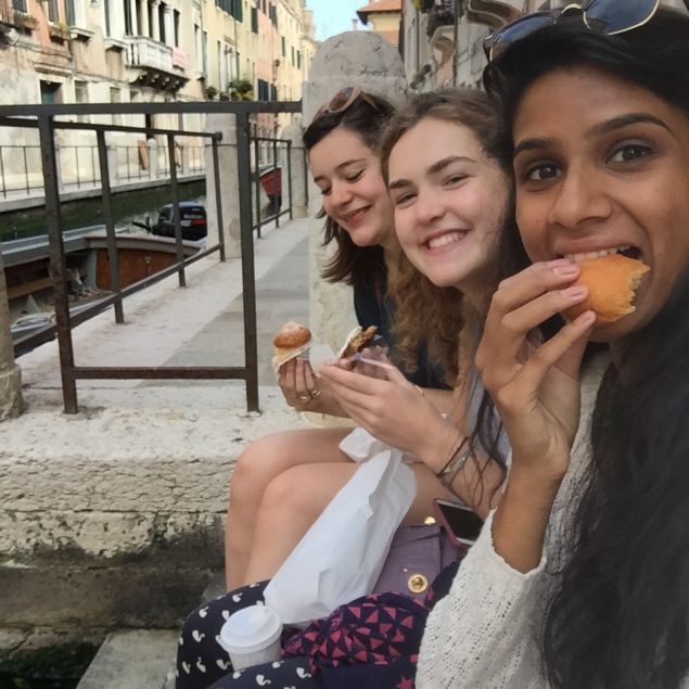 Eating local food in Italy