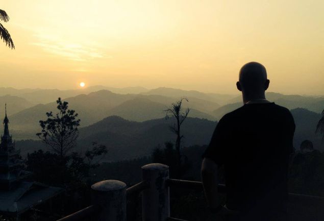 Mountain views at sunset in Thailand