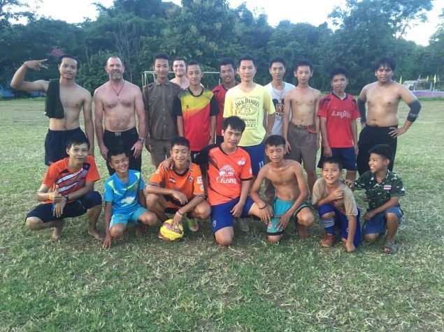 Volunteers and locals in Thailand