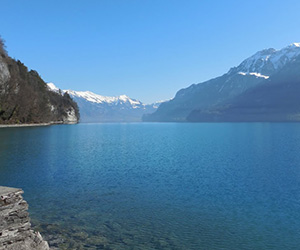 The turquoise Laken Breinz in Interlaken, Switzerland