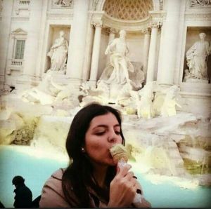 Eating gelato in Italy
