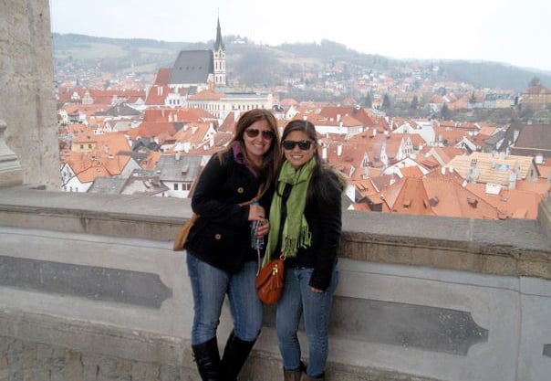 Kendra & her friend at Český Krumlov