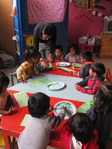 Volunteer teaching in Ecuador