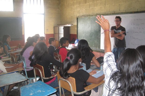 Liam volunteer teaching in Guatemala