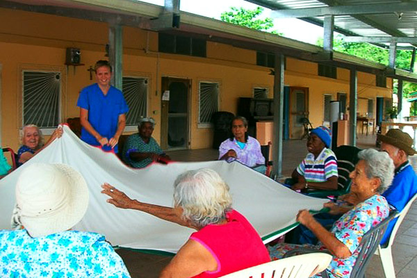 Physical therapy at a nursing home